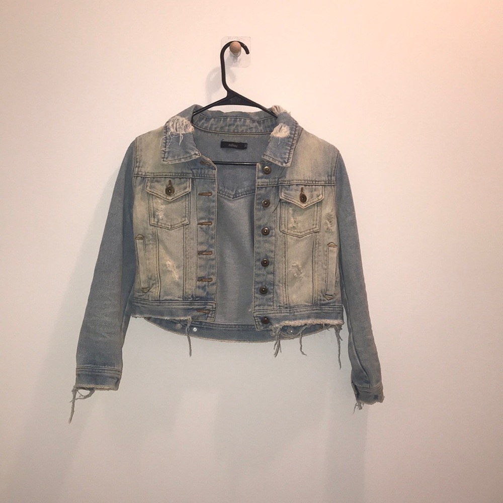 LF distressed denim jacket